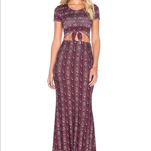 Novella Royale Jean 2 Piece Set in Black and Plum Hudson Stripe